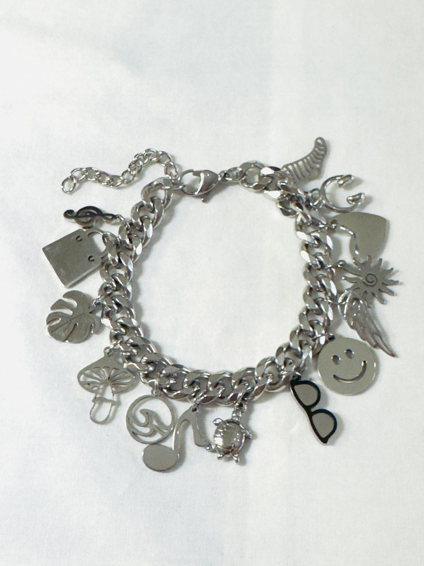 Fully Loaded Silver Charm Bracelets